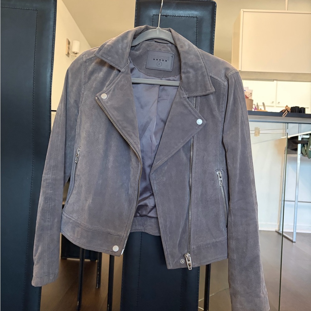 Blank NYC Gray Suede Jacket